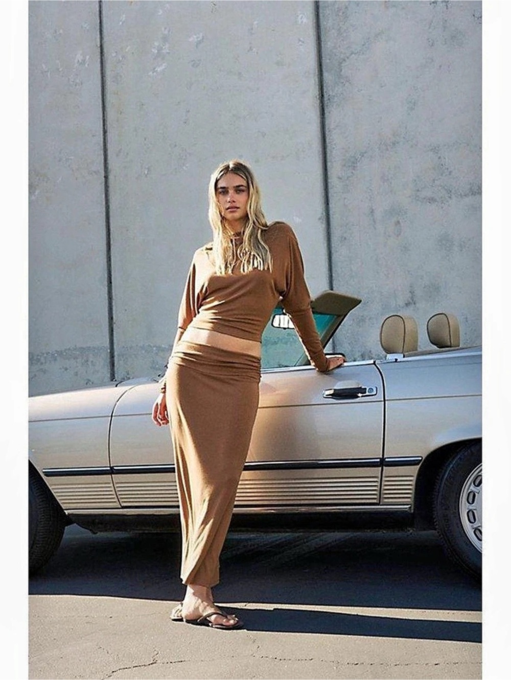 Free People Women's Tan Good Feels Sensual Set Size XS